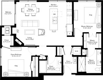 Floor Plan  Signature Cosmos apartment floor plan