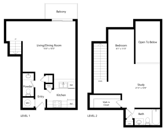 Floor Plan  the 1-bedroom Dodge floorplan at the Fountain Glen Apartments in North Lincoln, NE