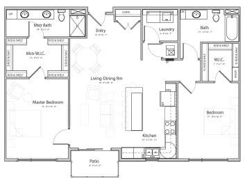 Floor Plan  Splendor (C5) two bedroom two bathroom at Haven at Uptown