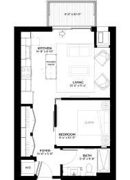 Floor Plan  Peach studio floor plan at The Rowan luxury residences in Eagan MN 55122