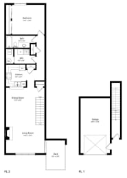 the 1-bedroom Findad floorplan at Southwinds Villas in La Vista, NE