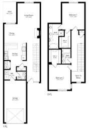 the 2-bedroom Gibbs Hill floorplan at Southwind Villas in La Vista, NE