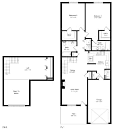 the 2-bedroom Lindau floorplan at Southwind Villas in La Vista, NE