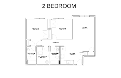 a floor plan of a 2 bedroom apartment