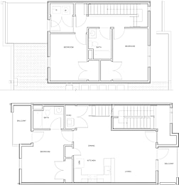 3 bedroom 2 bath floorplan
