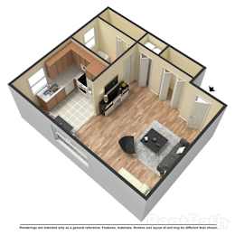 Studio 3D floor plan
