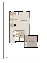 a floor plan of a two bedroom apartment with den and bathroom