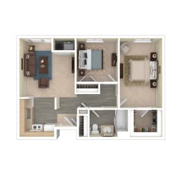 Unit B1 2 bed 1 bath