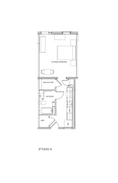 floor plan of the studio a