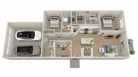 bedroom floor plan an in 3d