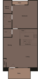 one bedroom floor plan