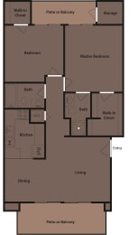 two bedroom floor plan