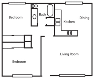 two bedroom apartment home