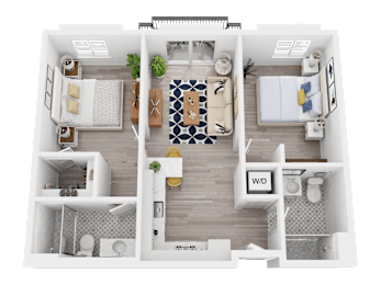 a 1 bedroom floor plan  395 sq ft
