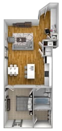 1 bed 1 bath H at The Quarter Lofts Apartments, Jackson
