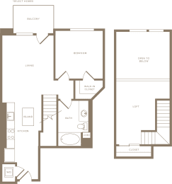 A05L Floor Plan at The Q Playa, Los Angeles