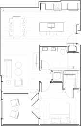 A5 Floor Plan at The Q Variel, Woodland Hills