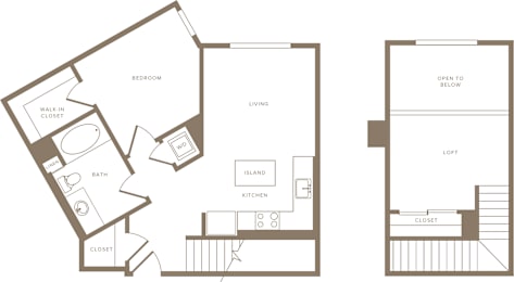 A6L Floor Plan at The Q Playa, Los Angeles