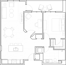 A+ Den Floor Plan at The Q Topanga, Woodland Hills, 91367