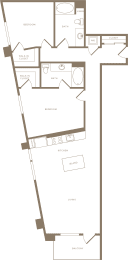 B12 Floor Plan at The Q Playa, California