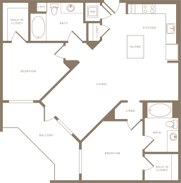 B16 Floor Plan at The Q Playa, California, 90045