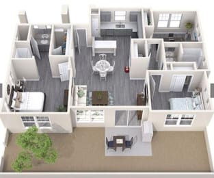 3 Bedroom Floor Plan at Villas at Chandler Heights, Chandler, Arizona