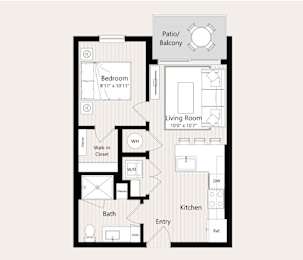 A1 Floor Plan at Huxley Scottsdale, Scottsdale Arizona