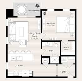 A10 Floor Plan at Huxley Scottsdale, Scottsdale