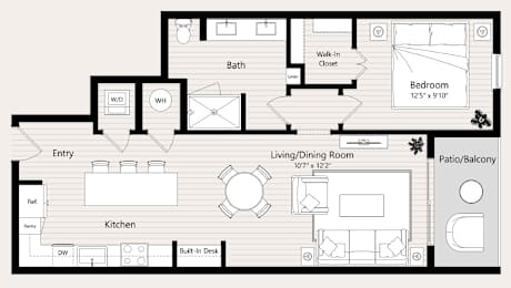 A11 Floor Plan at Huxley Scottsdale, Arizona