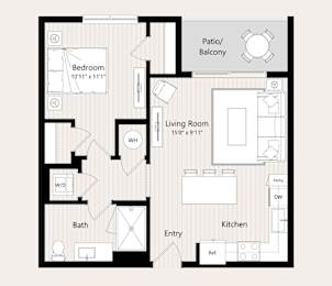 A13 Floor Plan at Huxley Scottsdale, Scottsdale, AZ 85260