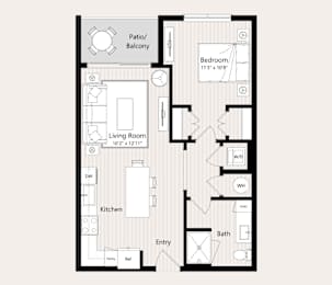 A14 Floor Plan at Huxley Scottsdale, Scottsdale, AZ