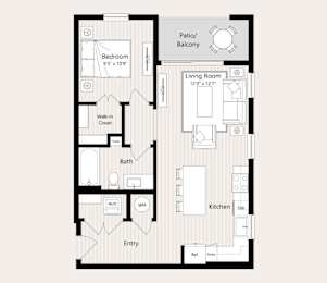 A15 Floor Plan at Huxley Scottsdale, Scottsdale, 85260