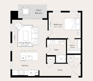 A17 Floor Plan at Huxley Scottsdale, Scottsdale