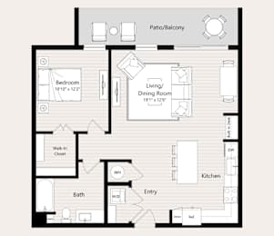 A19 Floor Plan at Huxley Scottsdale, Arizona, 85260