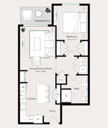 A9 Floor Plan at Huxley Scottsdale, Scottsdale Arizona