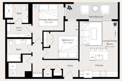 B2 Floor Plan at Huxley Scottsdale, Scottsdale, AZ