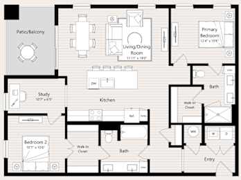 B8 Floor Plan at Huxley Scottsdale, Scottsdale, 85260