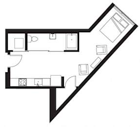 Studio apartment at Pine Minor, Seattle, WA