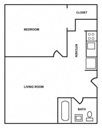  Floor Plan Lower Level 1 Bed Market
