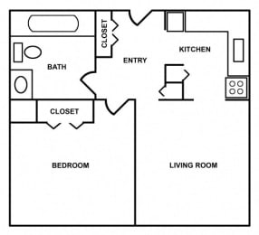  Floor Plan 1 BEDROOM