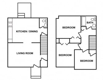  Floor Plan 3 Bedroom Town Home
