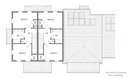 a floor plan for the second floor of a house
