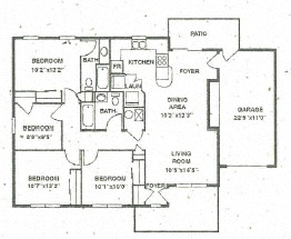 a diagram of a floor plan of a house