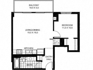  Floor Plan A4 - 1 Bed