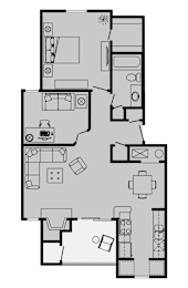 A floor plan of a house with multiple rooms and a central hallway.