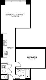  Floor Plan Large 1 BR 207 Style