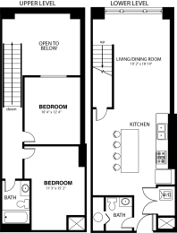  Floor Plan 2 BR 408 Style