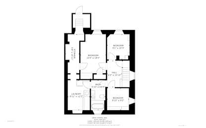 A black and white image of a floor plan for a house.