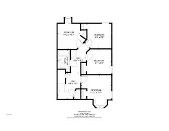 A floor plan of a house with dimensions and room labels.