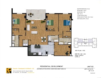 A floor plan for a residential development by Kassner Goodspeed Architects Ltd.